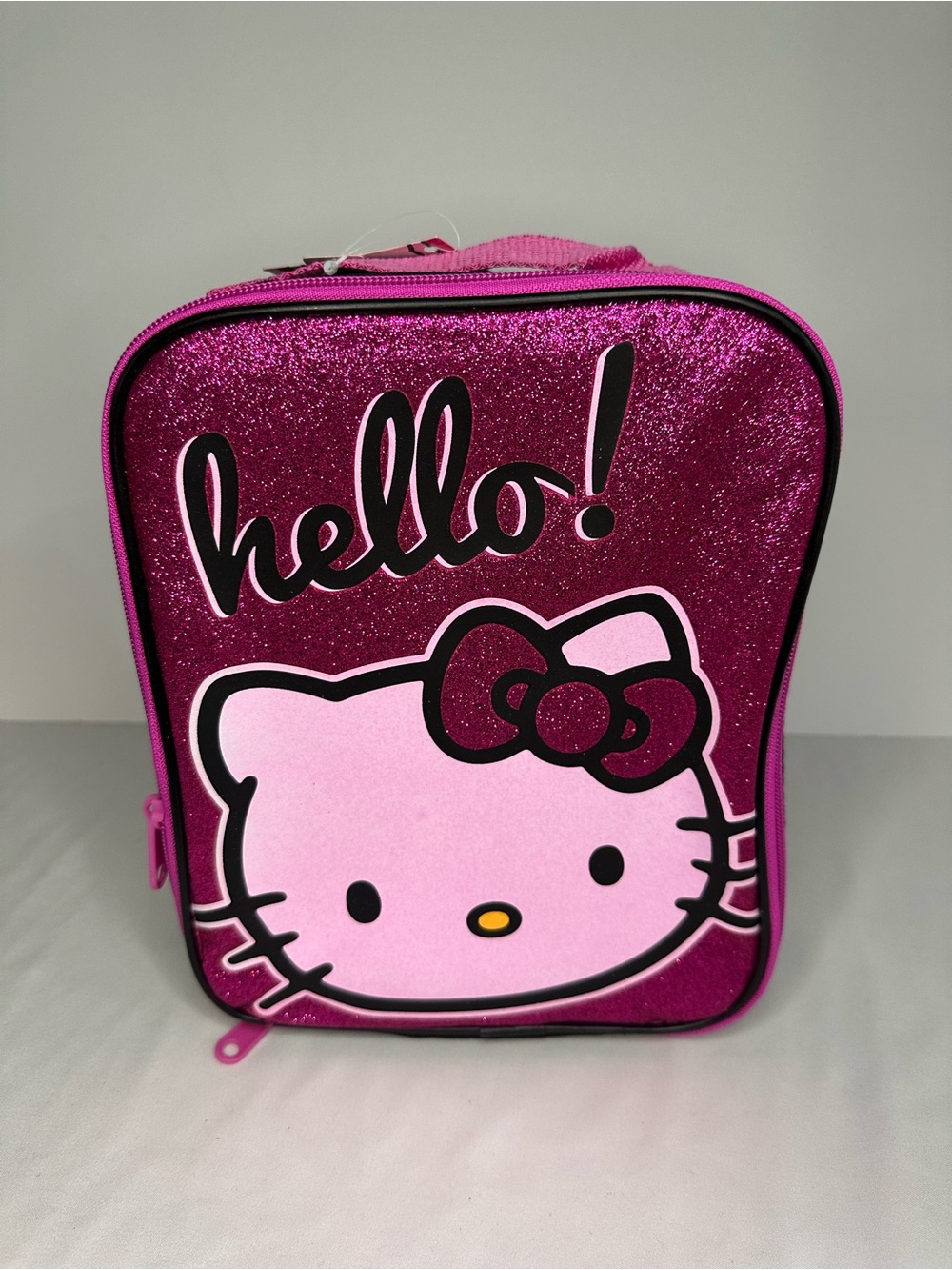 Hello Kitty Insulated Pink Glitter Lunch Bag